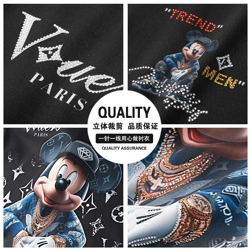 Camisa de Manga Larga de Negocios con Estampado de Dibujos Animados view 3