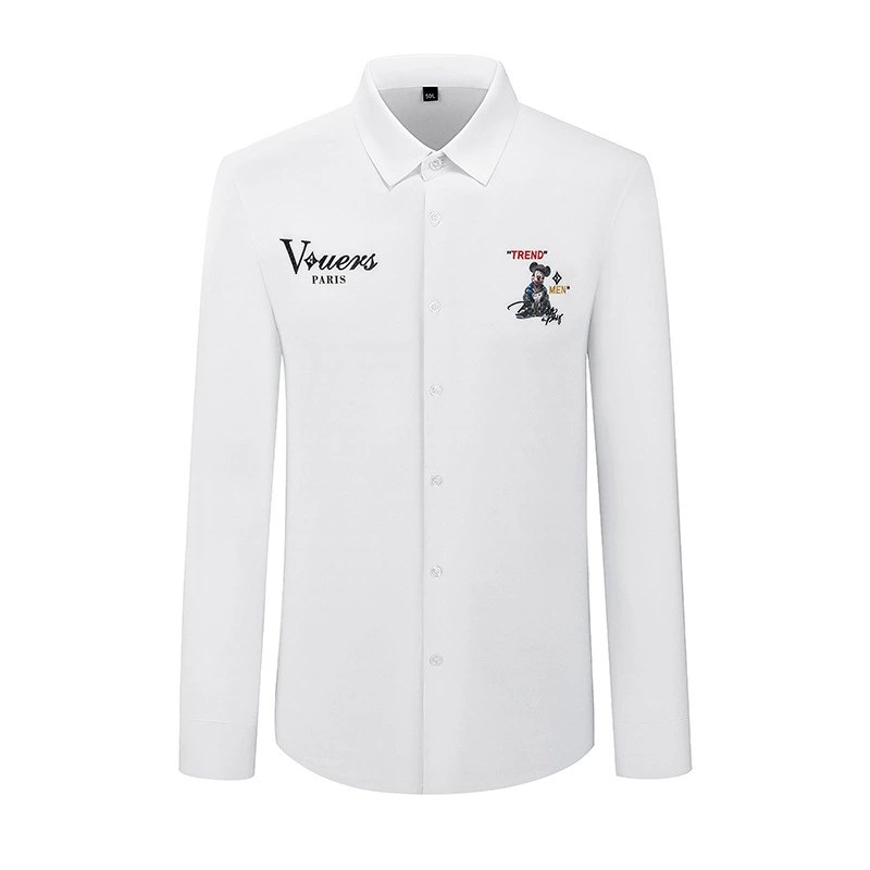 Camisa de Manga Larga de Negocios con Estampado de Dibujos Animados view 5