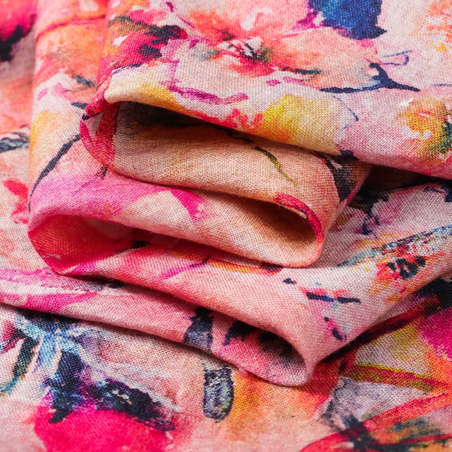 Watercolor Floral Print Short Sleeve Shirt view 4
