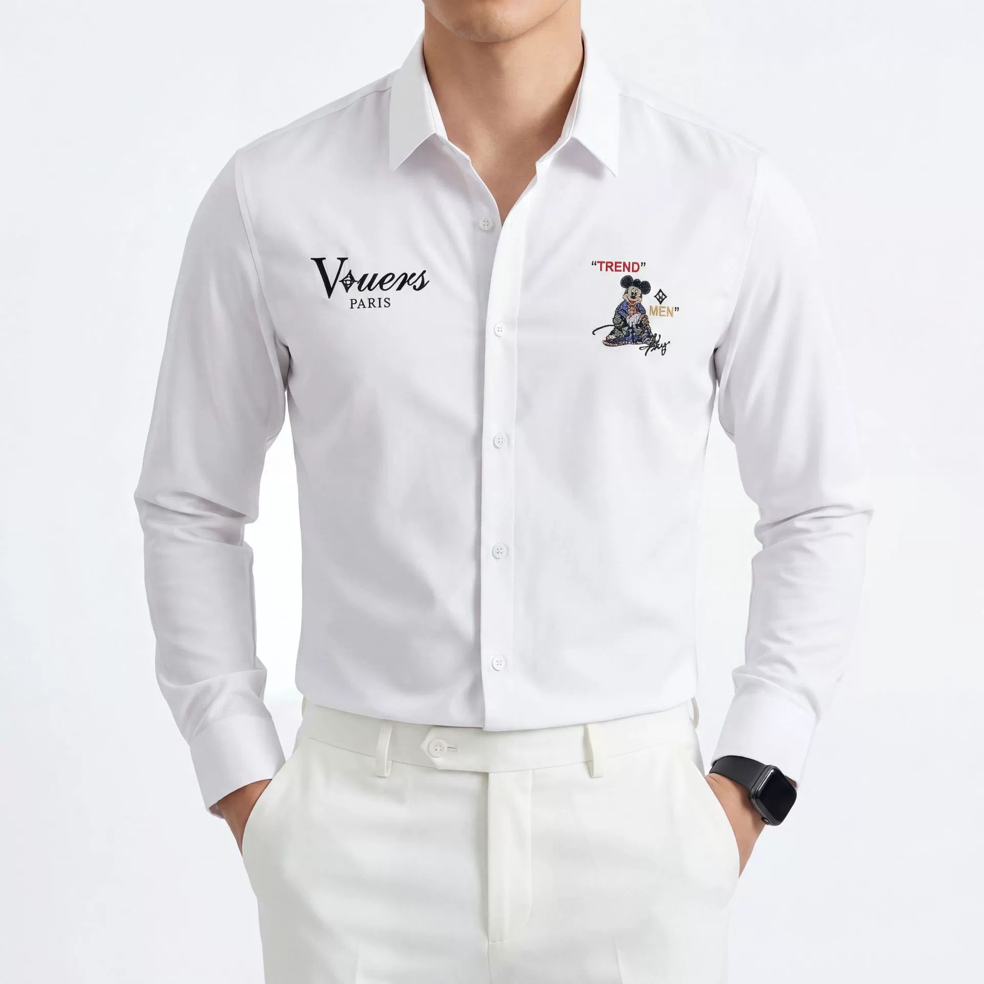 Cartoon Print Business Long Sleeve Shirt — wholesale men's shirt from AUTOCNEX