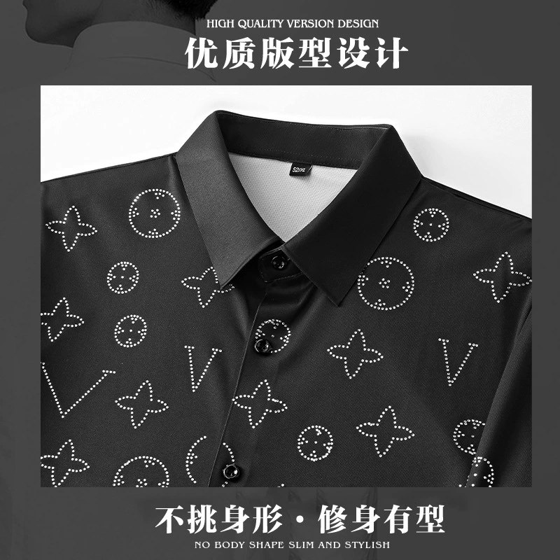 Blue Rose Print Long Sleeve Shirt view 4