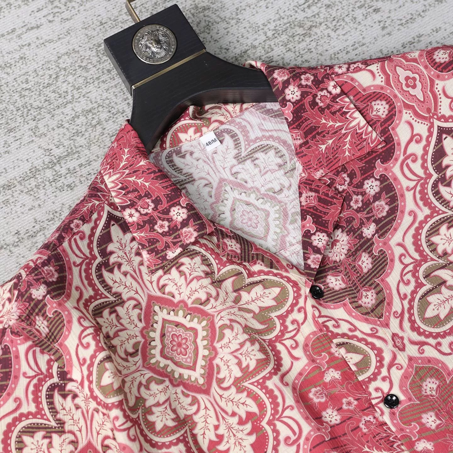 Vintage Paisley Print Short Sleeve Shirt view 2