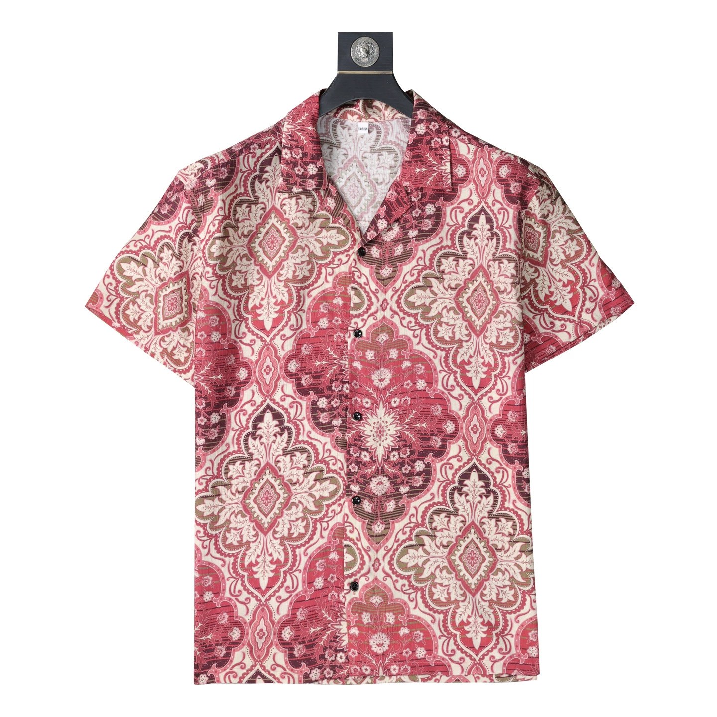 Vintage Paisley Print Short Sleeve Shirt view 5