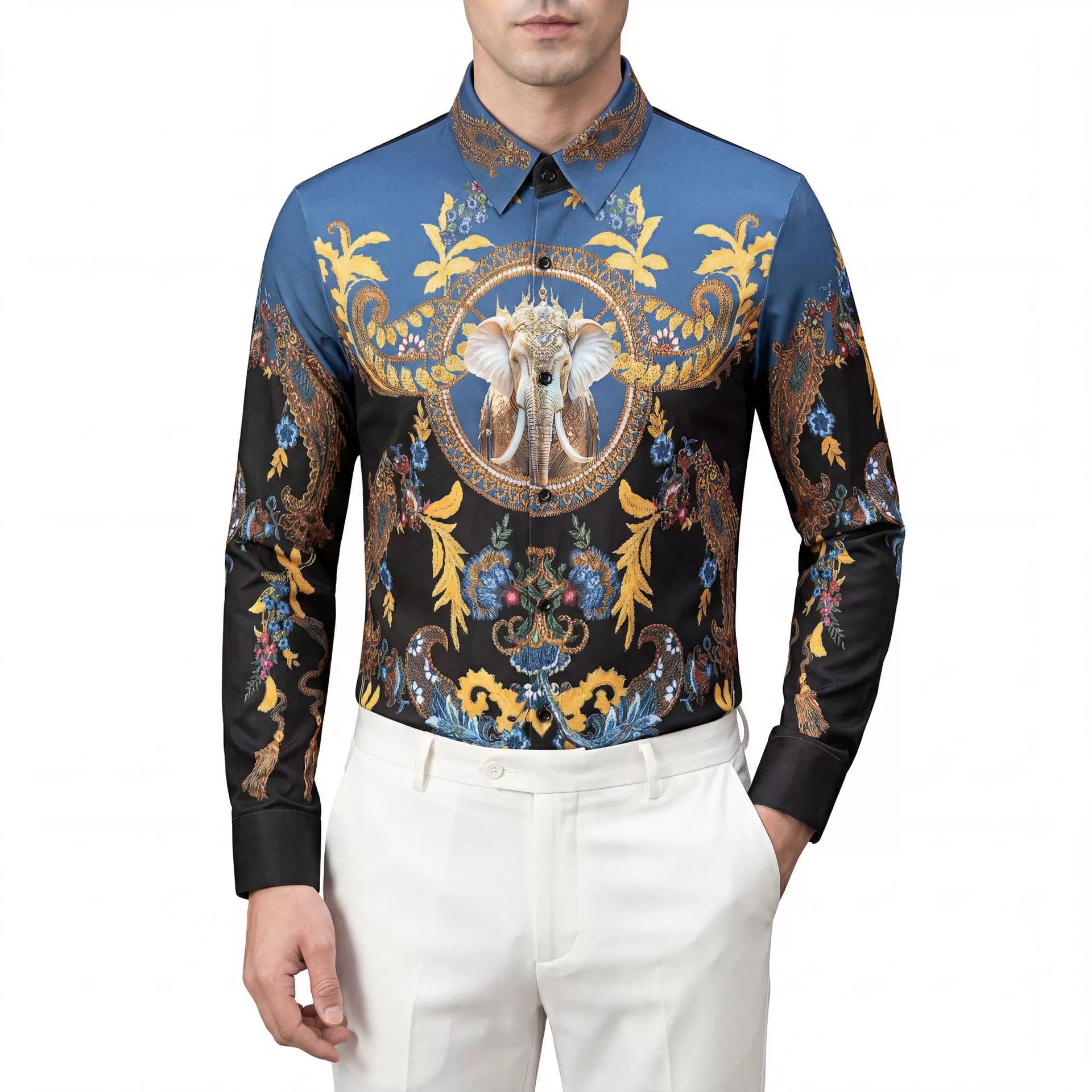 Elephant Palace Print Long Sleeve Shirt view 2