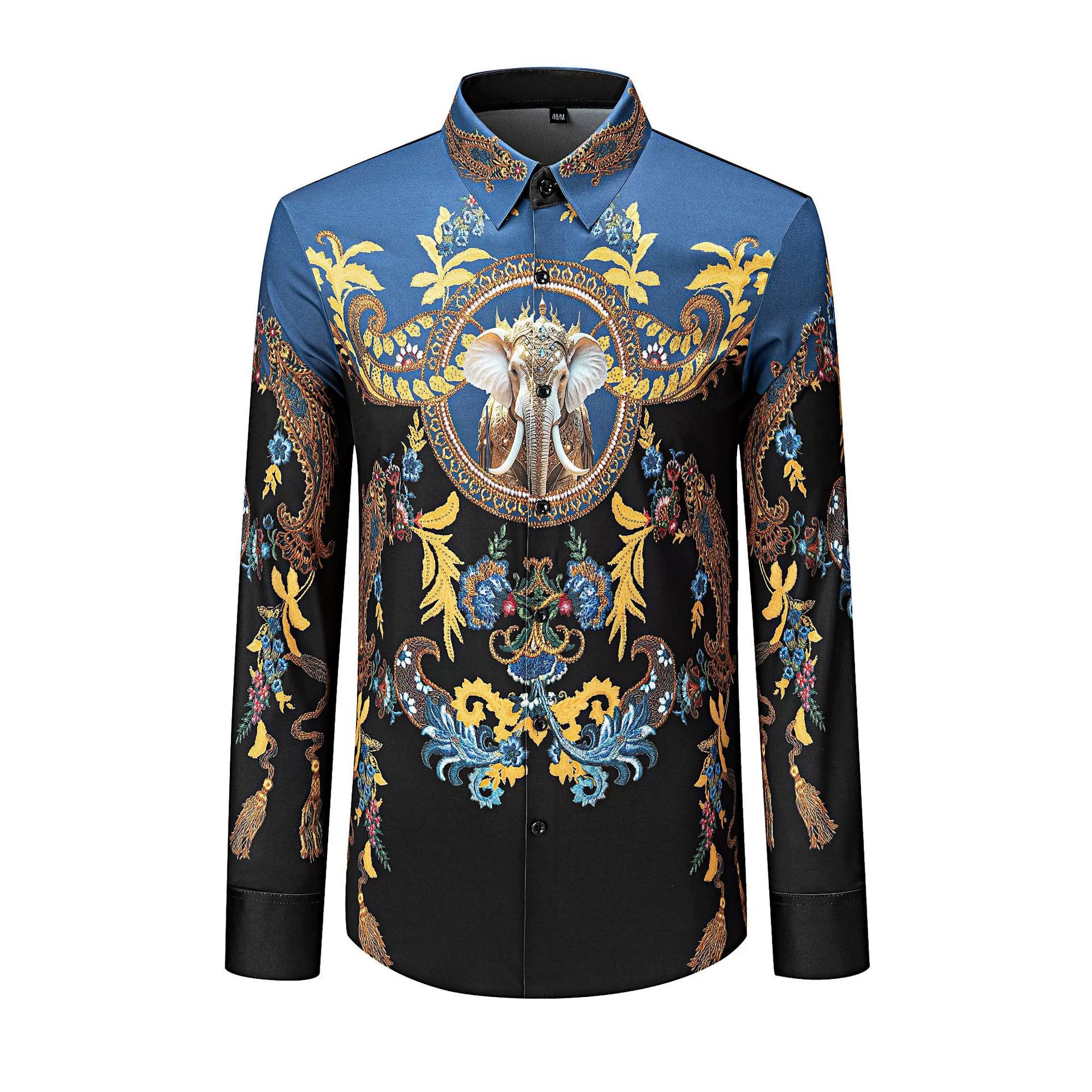 Elephant Palace Print Long Sleeve Shirt view 3
