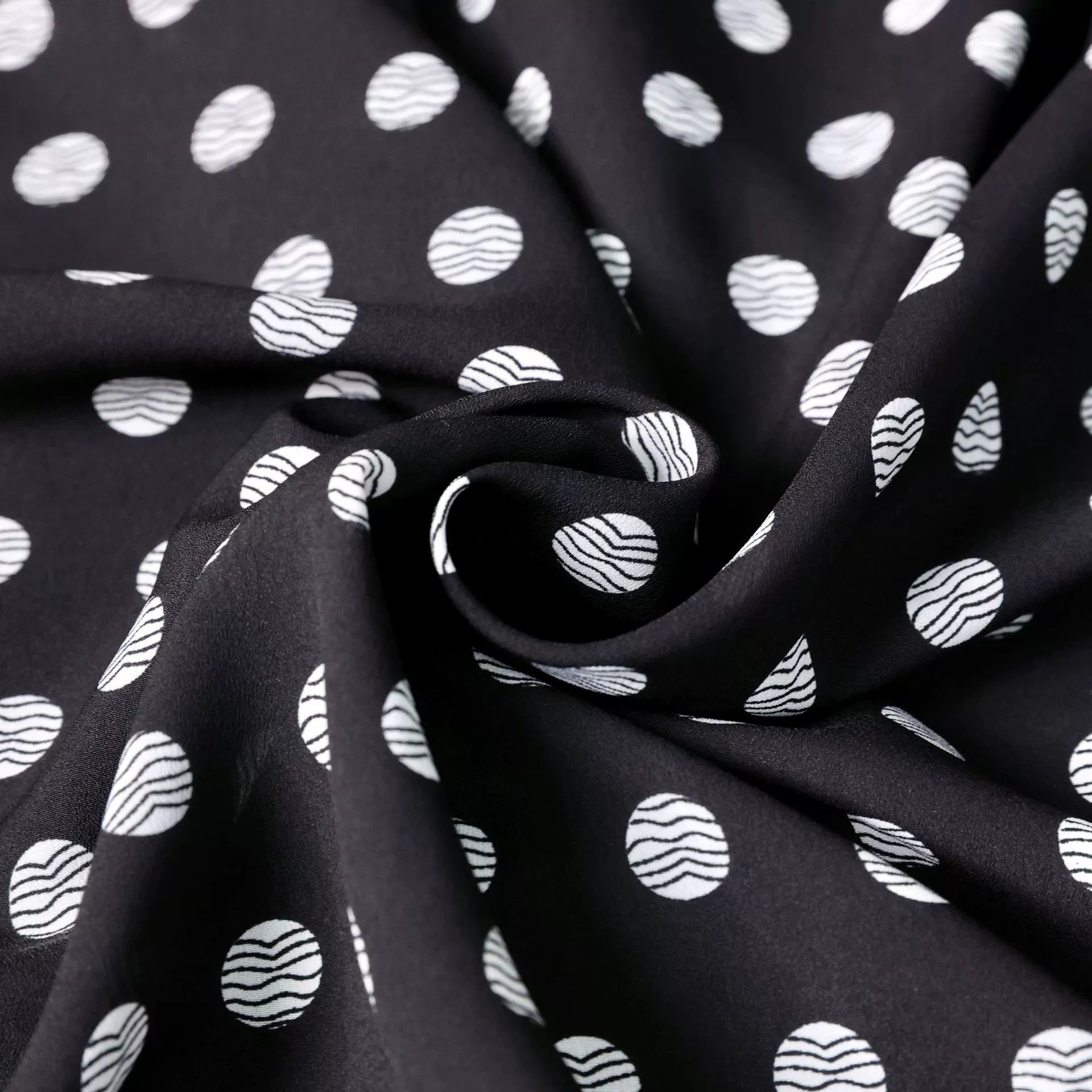 Black White Polka Dot All-Over Print Short Sleeve Shirt view 4