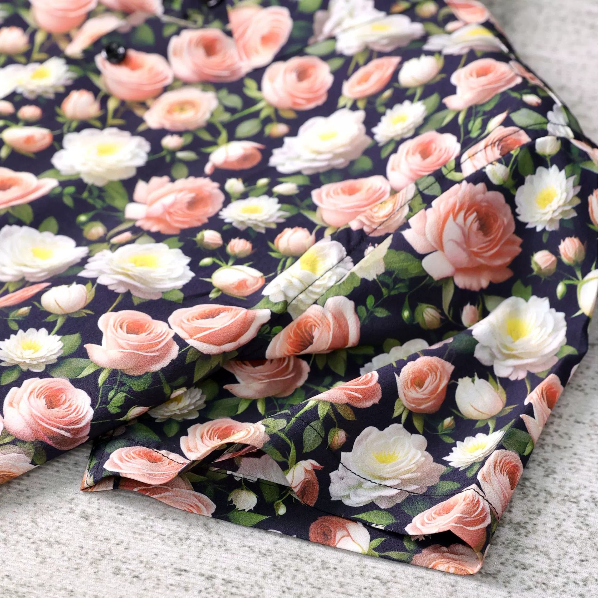 Rose Floral All-Over Print Short Sleeve Shirt view 4