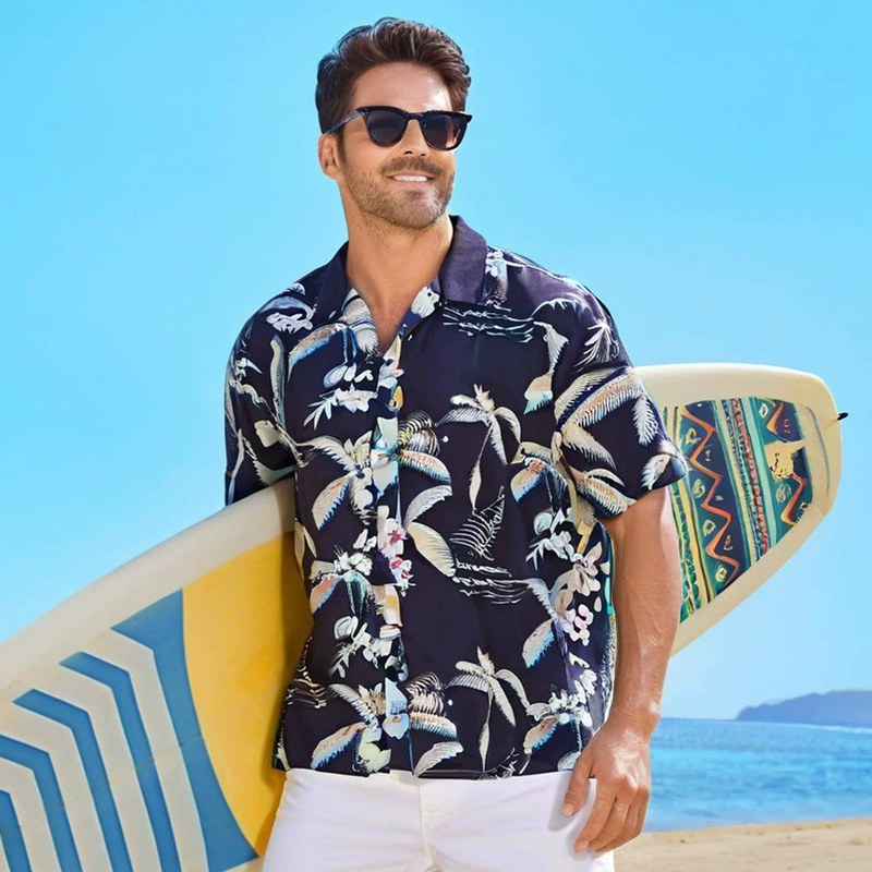 Hawaiian Casual Printed Short Sleeve Shirt — wholesale men's shirt from AUTOCNEX