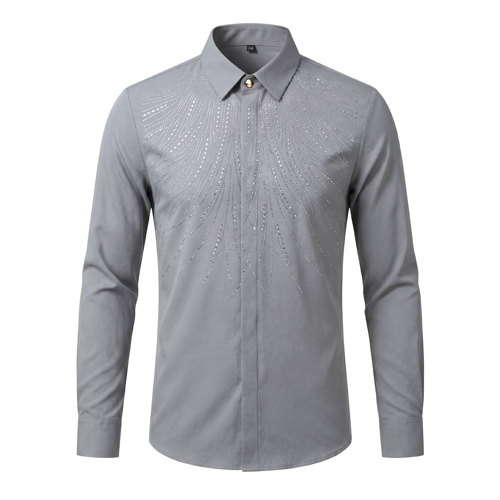 High-Temperature Rhinestone Wing Long Sleeve Shirt view 5