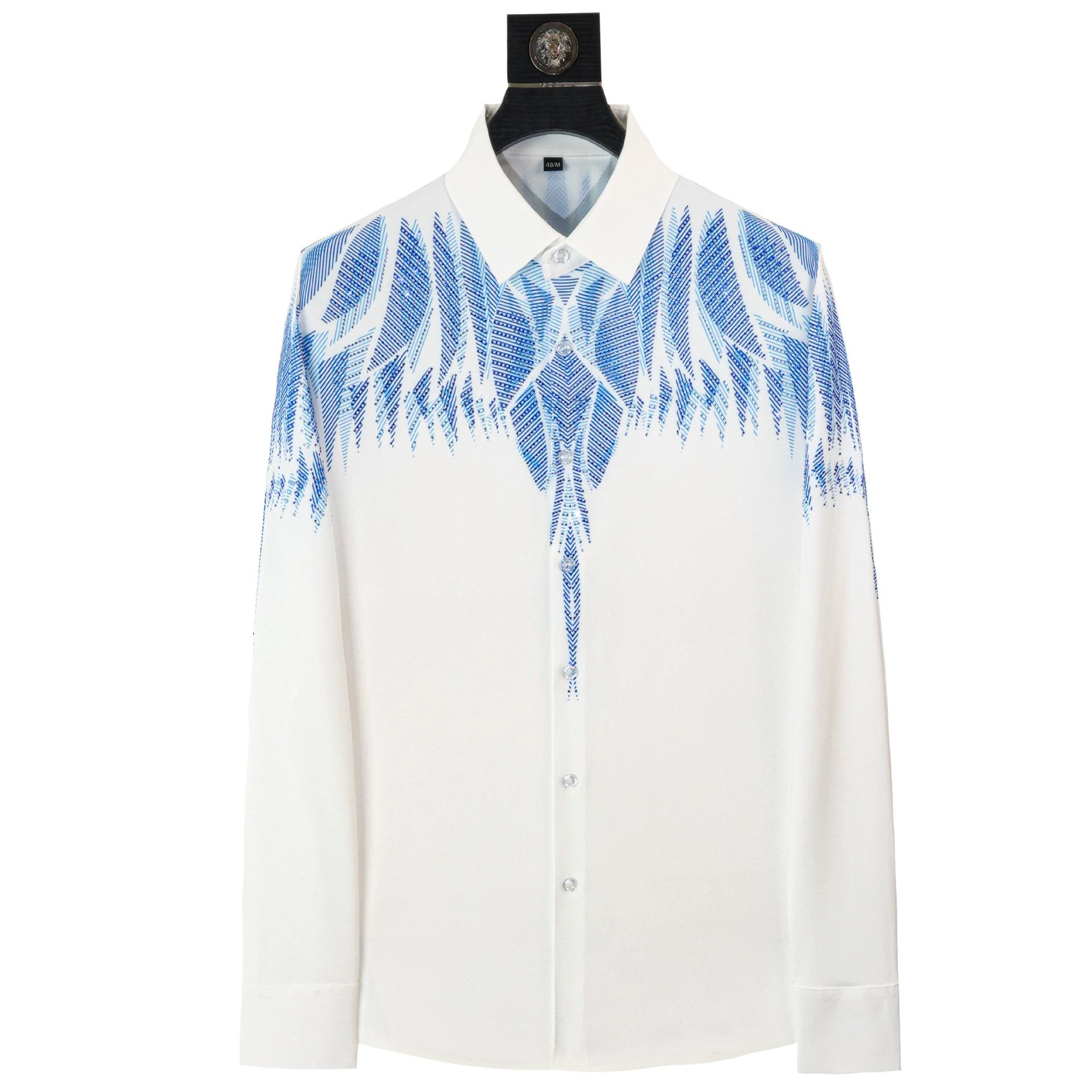 Premium Rhinestone Long Sleeve Business Shirt view 6