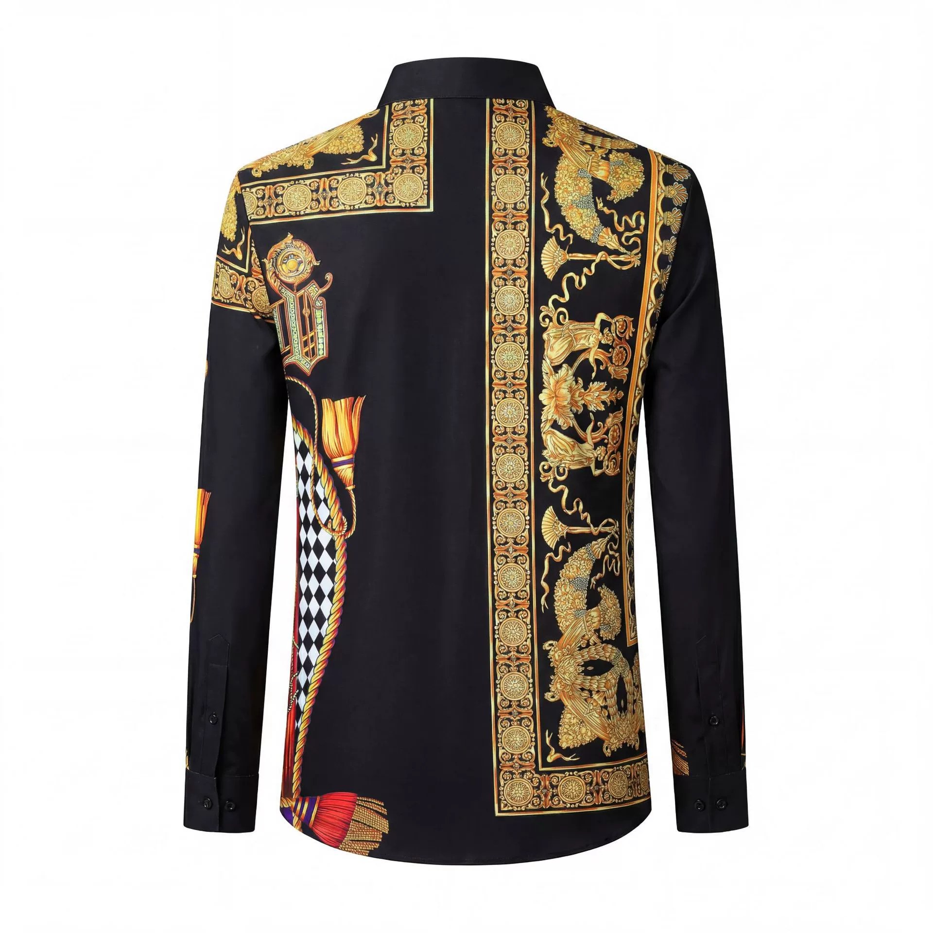 Premium European Royal Rhinestone Digital Print Shirt view 4