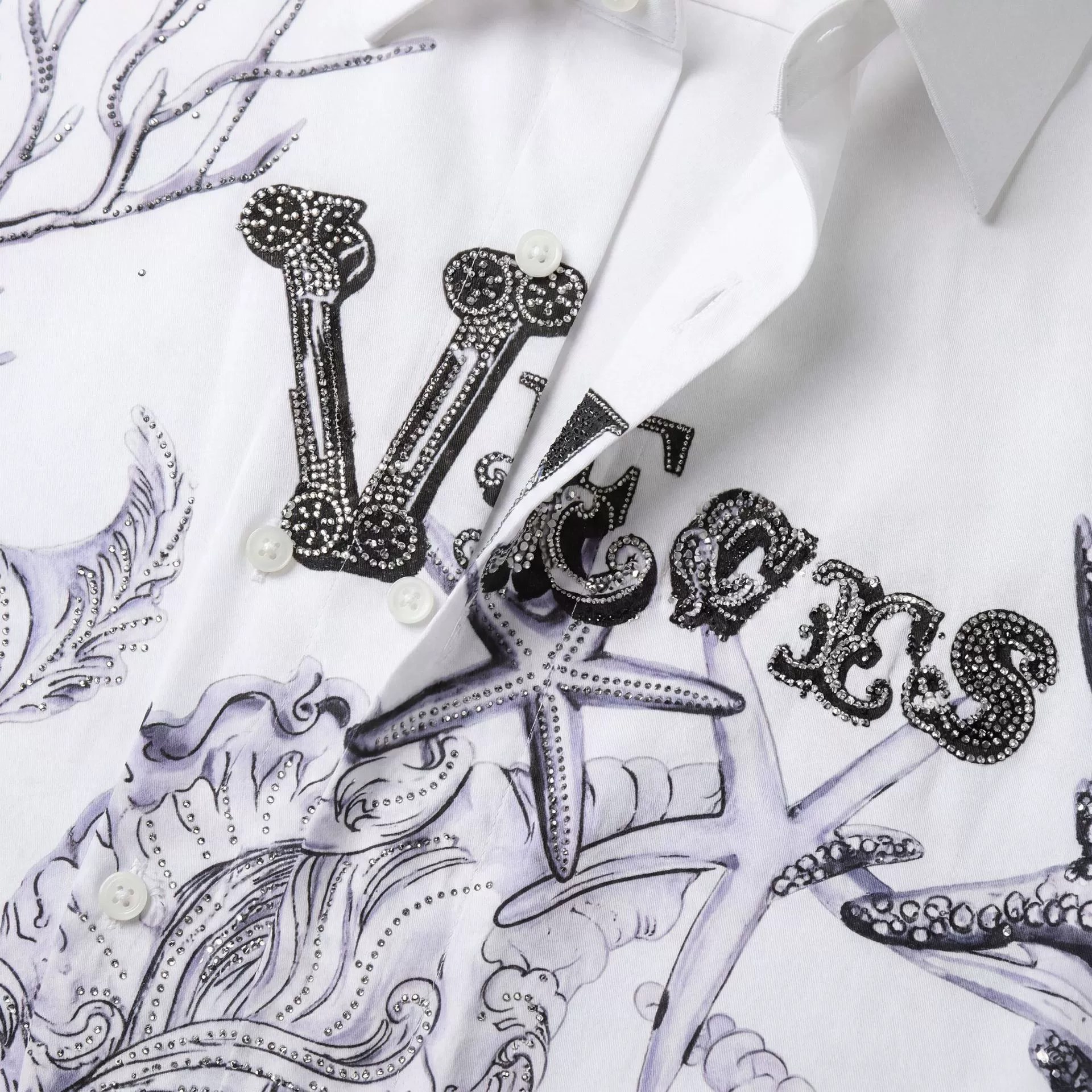 Premium Starfish Letter Rhinestone Digital Print Shirt view 4
