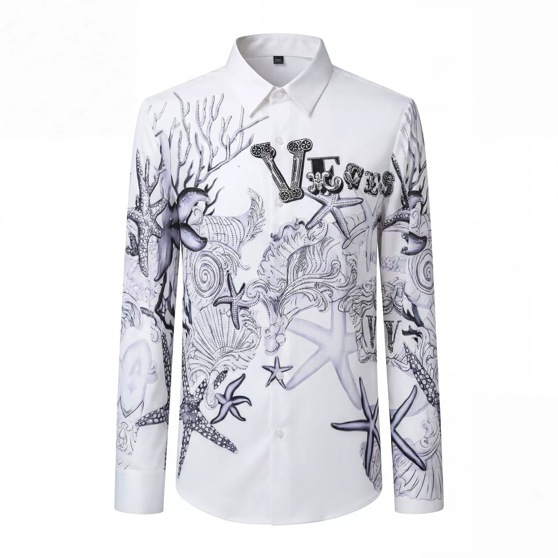 Premium Starfish Letter Rhinestone Digital Print Shirt view 6