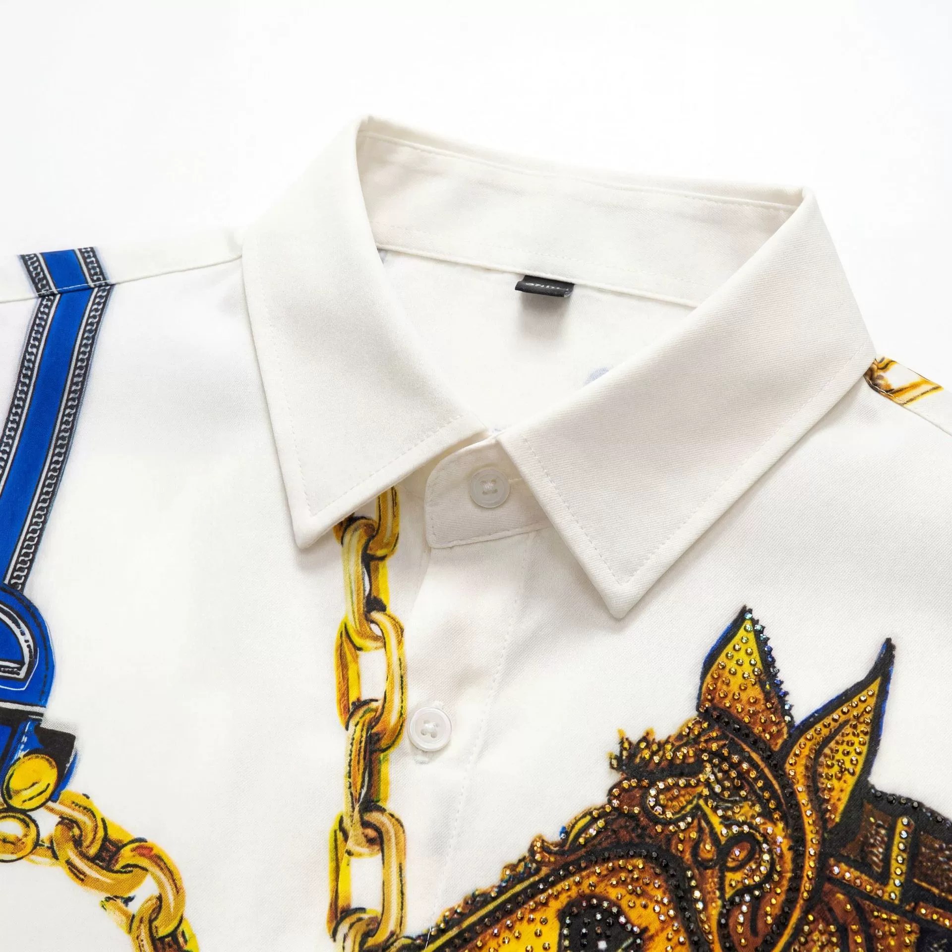 Premium Horse Rhinestone Digital Print Long Sleeve Shirt view 3