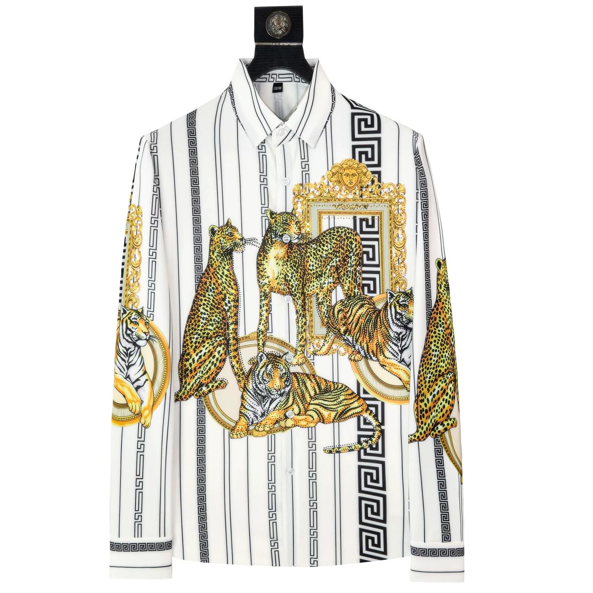Premium Golden Beast Rhinestone Digital Print Shirt view 6