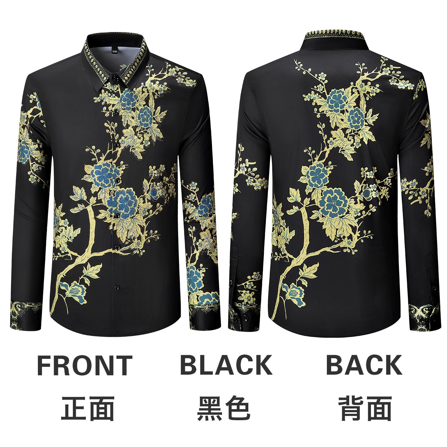 Premium Rhinestone Printed Loose Long Sleeve Shirt view 7